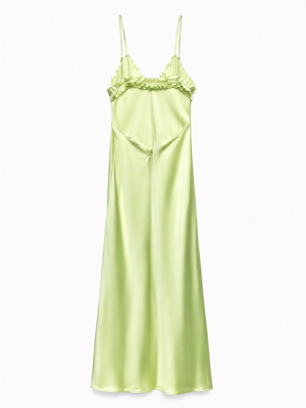 ZARA Satin Strappy Open Back Slip Maxi Dress - Picture 6 of 9